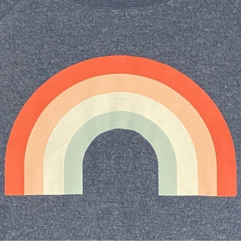 Wildfox | NWT Blue Freedom Rainbow Sommers Crewneck Sweater Sweatshirt XL - Picture 4 of 5